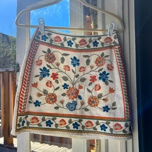 Embroidered Flower Skirt